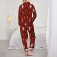 thumbnail image 5 of Bingfone Womens Pajama Sets Merry Christmas Print,Long Sleeve Loungewear Pajamas Set-Small, 5 of 9