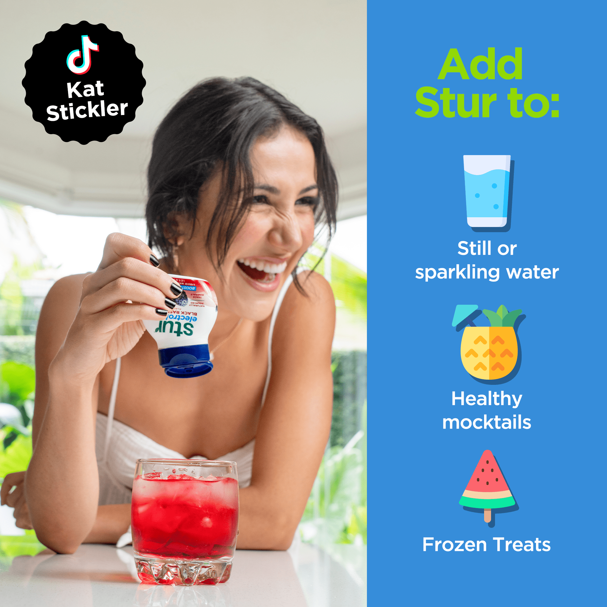 (4 pack) Stur Electrolytes Strawberry Lemonade Drink Mix, Liquid Water Enhancer, Sugar-Free, 1.62oz