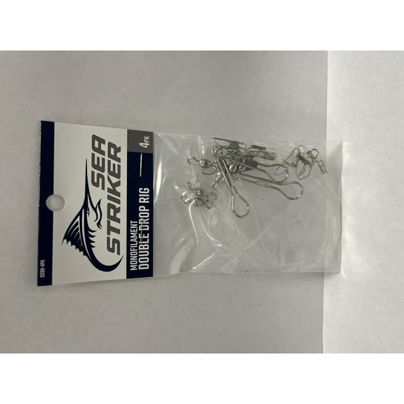 Sea Striker Double Drop bottom Rig, Mono - 4 pack