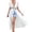 White, variant on Womens Lace Patchwork Long Cape Cardigan Lightweight Beach Cover Up, Tie-Front Swimsuit Kimono, Resort Vacation Smock Coat