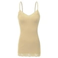 thumbnail image 4 of TheLovely Women's Junior and Plus Adjustable Spaghetti Strap Lace Tim Cami Tank Top, 4 of 5
