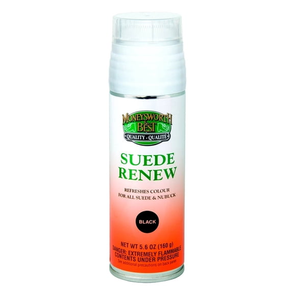 Moneysworth and Best Suede Renew Conditioner Color Spray, Black, 5.6 oz
