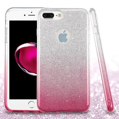 Insten iPhone 8 Plus / iPhone 7 Plus Case Hard Hybrid Glitter TPU Cover Case For Apple iPhone 8 Plus / iPhone 7 Plus -