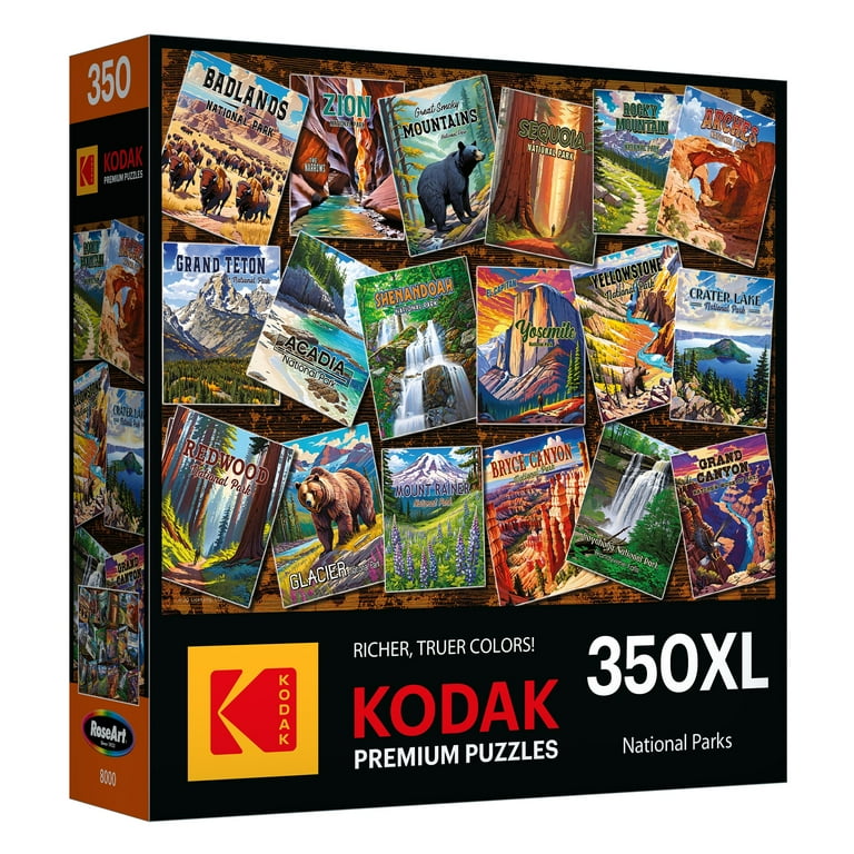 RoseArt Kodak 350-Piece National Parks Adult Interlocking Jigsaw
