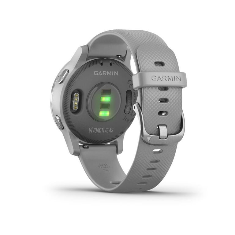 Garmin Vivoactive 4S Smartwatch, Gray/Stainless with Deco Gear