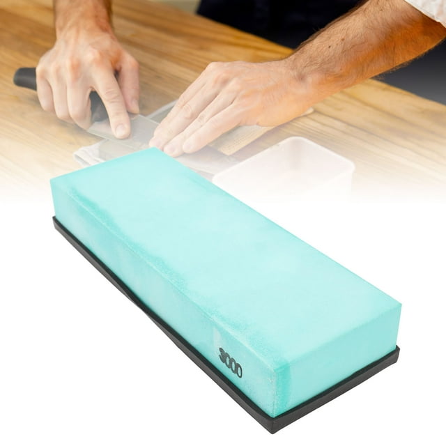 Knife Sharpening Stone, Aluminum Oxide Micro Powder Whetstone Knife Sharpener with Anti Slip Base for Grinding Polishing Flattening Portable Design for Household Kitchen Use