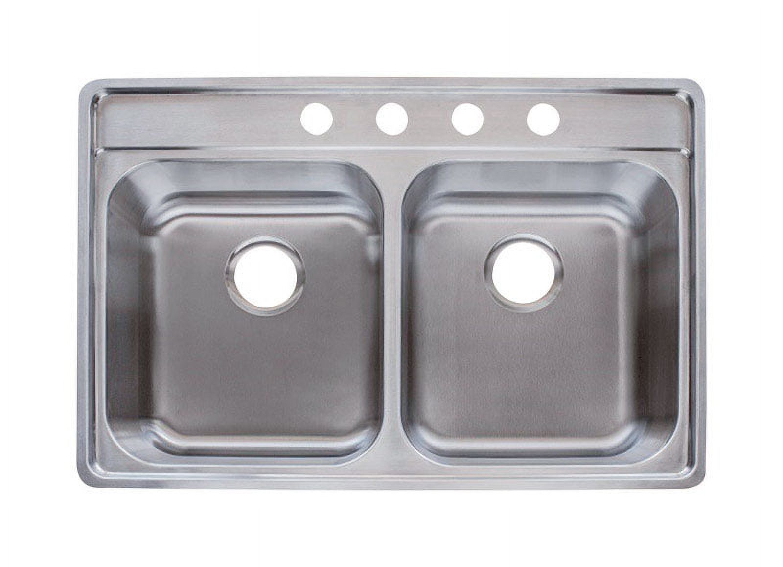 Franke Stainless Steel Top Mount 14.687 in. W X 18.187 in. L Double Bowl Kitchen Sink Silver - image 2 of 2