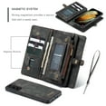 thumbnail image 3 of Samsung Galaxy S21+ Case, Dteck Heavy Duty Zipper Purse 2 in 1 Premium Leather Folio Magnetic Wallet Credit Card Slot Shock Protection Removable Phone Cover for Samsung Galaxy S21 Plus 6.7", Black, 3 of 8