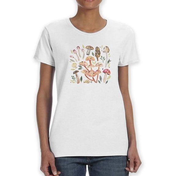 Fungi Field Trip I. T-Shirt Women -Annie Warren Designs, Female XX-Large