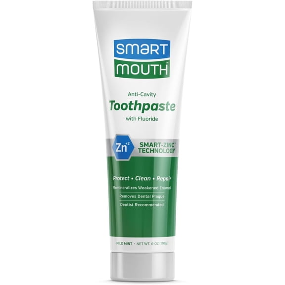 SmartMouth Premium Zinc Ion Toothpaste, Mild Mint 6 oz