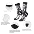 thumbnail image 3 of Picia Floral Cow Silhouette Print Athletic Socks for Men & Women – Cushioned Moisture-Wicking Crew Socks for Sports, Running, and Training, Soft & Breathable Size 5-11, 3 of 6