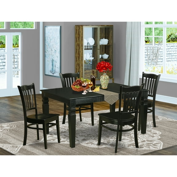 Kitchen Dining Table Set with 6 Chairs - Extendable Rectangular Table for Family Gatherings