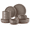 Brown-12 Pcs (Service for 4), variant on Plates And Sets 12 Pieces Modern Stoneware Dinnerware Set For 4 Kitchen Dinner Ceramic Dishware Disheswave Dishwasher Safe Brown Series Tara