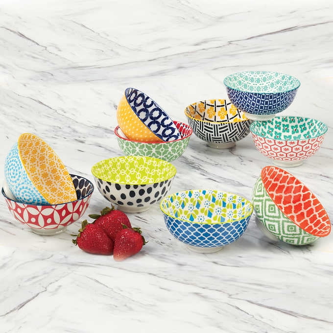 Certified International Chelsea Stoneware Ceramic Bowl Set 10 piece 4.75 Au Diameter Walmart