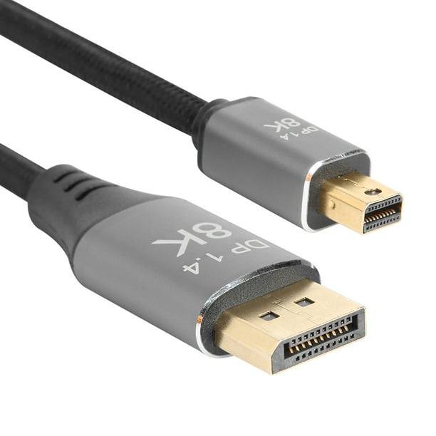 Kuymtek B0305 8K/60Hz Mini DP a DP Cable M/M DisplayPort 1.4 Cable adaptador (2m) Kuymtek Componentes de la computadora