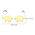 thumbnail image 3 of 1 Pair Clouds Shape Sunglasses Frameless Irregular Shades Glasses Photo Props, 3 of 9