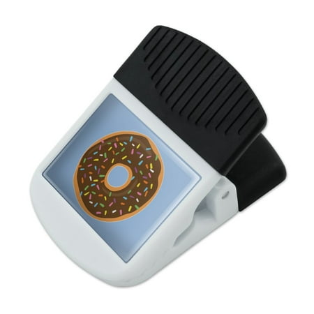 

Cute Donut with Sprinkles Chocolate Icing Refrigerator Fridge Magnet Magnetic Hanging Hook Note Snack Clip