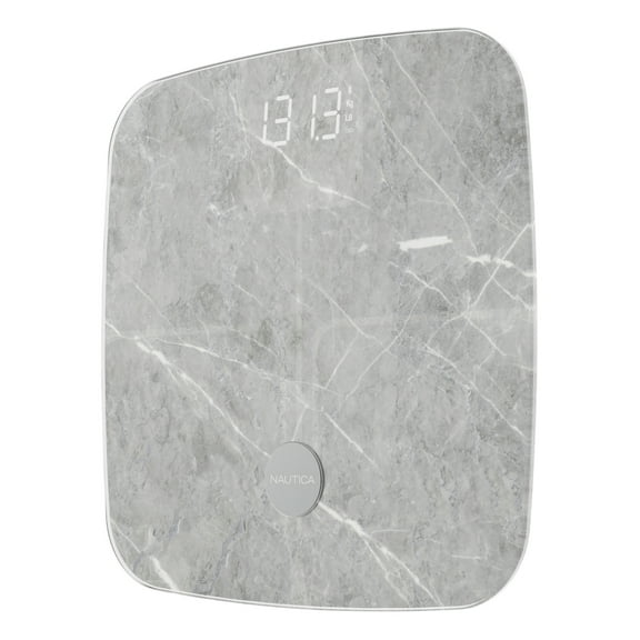 Nautica Plus App Compatible LED Body Composition Scale with Bluetooth , Travertine Stone , 440 lb Capacity