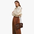 thumbnail image 3 of PRIYAL Shoulder Bag for Women Brown Purse Vintage Leather Shoulder Handbag Trendy Everyday Purse with Pendant, 3 of 6