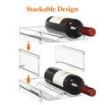 thumbnail image 5 of Lifewit Plastic Stackable Wine Rack for Refrigerator, Cabinet, Countertop,Wine Bottle Holder, Water Bottle Organizer for Fridge, Pantry, Hold 4 Bottles, 5 of 9