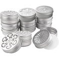 thumbnail image 2 of YILOSF-12pcs Air Freshener Tins 3 Style Scent Beads Container 2 Ounce Aluminium Metal Container Empty Storage Tins with Hollow Lids for Aromatherapy Air Freshener Travel Storage 2.68x1.36 inch, 2 of 4