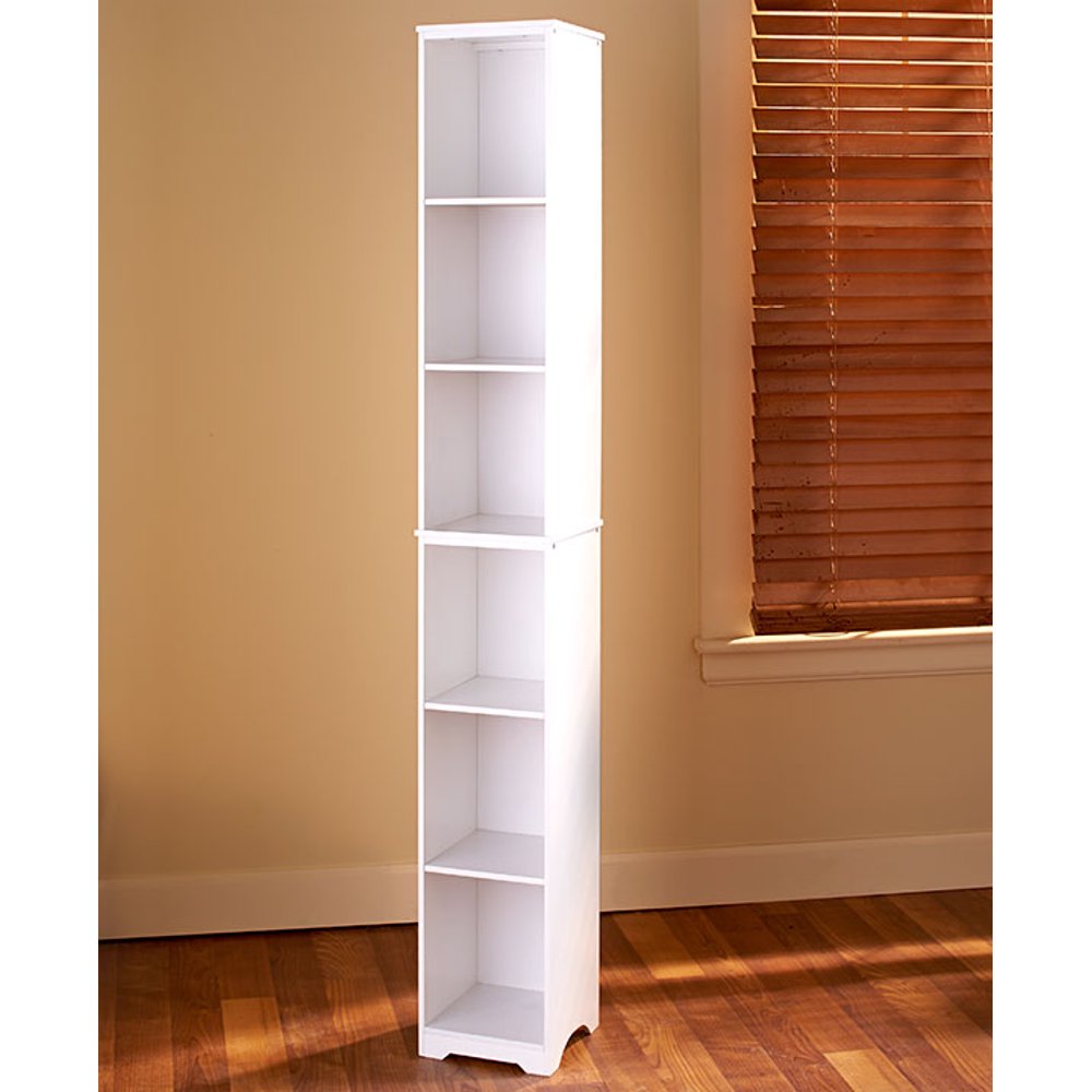 Slim Storage Towers or BasketsWhite Storage Tower