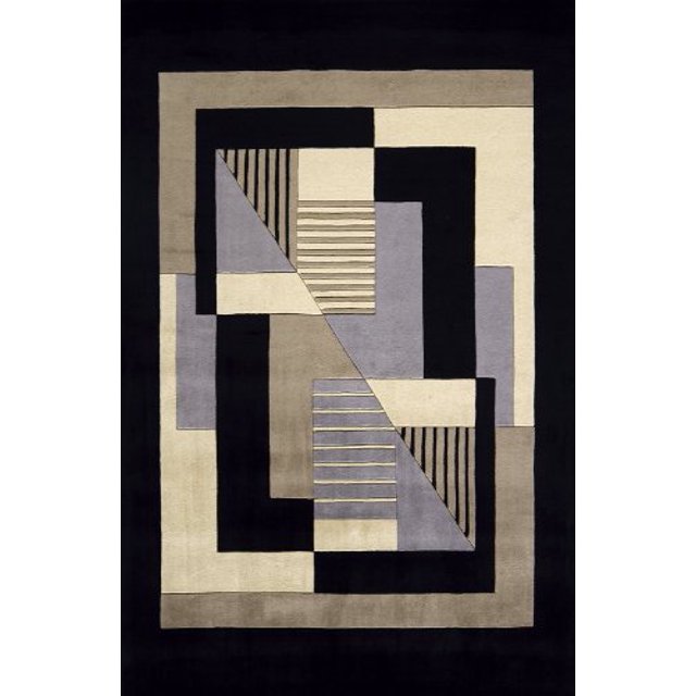 Momeni New Wave Collection Alfombra rectangular de color - Negro, Tamaño - 2 'X 3' Momeni Rugs, Inc. NEWWANW-06BLK2030