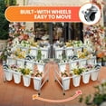 thumbnail image 2 of Flower Display Stand with 12 Buckets, Flower Cart 3 Layers, Flower Stand Metal with Wheels, Moving Florist Bouquet Shelf, Rectangular Rack, 2 of 9