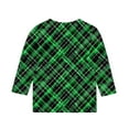 thumbnail image 4 of YABCSAZ Toddler Baby Girls Boys St. Patrick's Day Shirts 3/4 Sleeve Tops Girls Shamrock Clover Printed Blouse Tops Pullover Funny Ugly Sweatshirts Big Girl's Lucky Irish Shirts Size 11 Years, 4 of 5