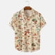 thumbnail image 3 of Sonducket Camisa de hongo hawaiano de poliéster para hombres adolescentes - Para fiestas y atracciones turísticas Manga corta Camisetas albaricoque, 1 L, 3 of 6