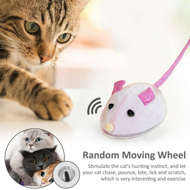 Ratón eléctrico Gato Juguete USB Recargable Simulación Rata Mascota Auto-Jugando (Rosa) Ndcxsfigh Para estrenar