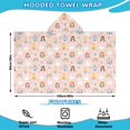 thumbnail image 2 of Colorful Princess Swan Pattern Hooded Bath Towel，60"x35" for Ages 3 To 12 Kids, Quick Dry Lightweight Soft Microfiber Hood Beach Towel Cover Up for Kids, 2 of 7