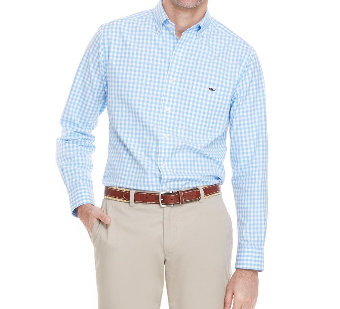 Vineyard Vines Mens Slim Fit Whale Shirt Button Down Dress Shirt Sweetgum Gingham/Allium, X-Large Vineyard Vines Mens Slim Fit Whale Shirt Button Down Dress Shirt Sweetgum Gingham/Allium, X-Large