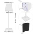 thumbnail image 3 of Neoglint Modern Touch-Control LED Table Lamp with Adjustable Color Temperature and Brightness, Memory Function, Long-Lasting Battery - Square Pleated Lampshade White, 3 of 6