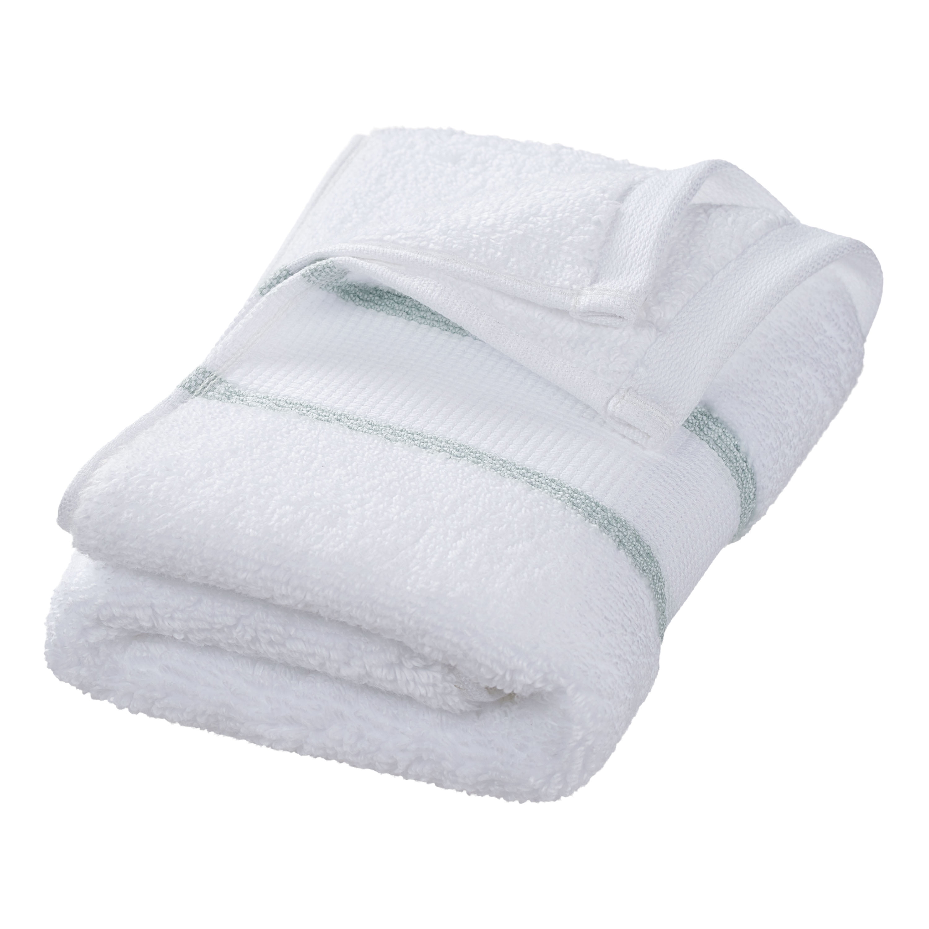 Hotel Style 6-Piece Egyptian Cotton Striped Bath Coordinate Towel Set, Soft Sea