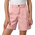 thumbnail image 4 of Odeerbi Kids Boys Girls Cargo Shorts Solid Color School Uniform Shorts with Pockets, 4 of 7