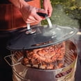 thumbnail image 3 of Tramontina 15.5-Inch Stainless Steel Round BBQ Charcoal Grill with Lid, 3 of 5