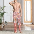 thumbnail image 4 of Salouo Corals Print Pajama Pants for Men, Lounge Pants Elastic Waistband Casual Men's sleepwear Loungewear Sleep Pajama Pant -Small, 4 of 7