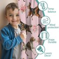 thumbnail image 3 of Blackout Kids Curtains,Dogs with Flowers Childrens Insulated Curtains Set Of 2,Bedroom Essentials,Toddler Room Decor 42x54in(106x137cm), 3 of 4