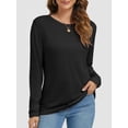 thumbnail image 5 of Long Sleeve T Shirts for Women Loose Fit, Crewneck Womens Long Sleeve Tops Casual Trendy Lightweight Basic Tee Tops, 5 of 6