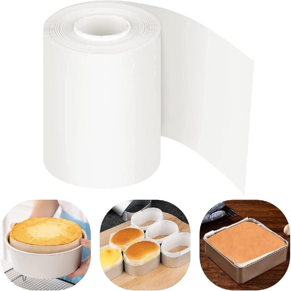Baking Parchment Paper Side Liner Roll,QZS Heavy Duty Baking Parchment Paper Liner Roll,White Non-Stick Cake Pan Paper for Home