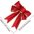thumbnail image 3 of Monebena 2Pcs Golden Glitter Christmas Bow Christmas Wreath Bow Large Xmas Tree Bowknot with Gold Edge for Christmas Tree Party Gift Present Xmas Decoration,7.87" x 9.84", 3 of 5