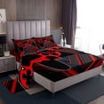 thumbnail image 1 of YST Game Sheets 3D Gamer Controller Bed Sheets Set Gaming Room Decor, Black and Red Gaming Gamer Sheet Set Cool Video Game Bed Set with 2 Pillowcases, Queen, 1 of 5