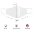 thumbnail image 2 of 100% Cotton Solid Color Fabric Face Mask Reusable 3 Pack Nose Clip Filter Pocket, 2 of 5