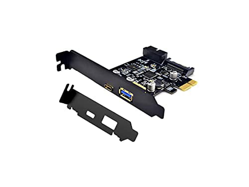 SilverStone Technology CP14-E USB 3.0 Internal 19 Pin Header to USB 3.1/3.2 Type-C 20 Pin Key A Adapter Card for USB Type-C Port SST-CP14-E 