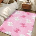 thumbnail image 4 of Area Rug for Living Room, Pink White Bow Non-Slip Indoor Large Carpet for Bedroom/Dining Room, Modern Art Watercolor Bowknot Washable Low-Profile Rectangle Floor Mat Runner Rugs - 2.7 x 5 Ft, 4 of 8