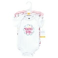 thumbnail image 2 of Hudson Baby Infant Girl Cotton Bodysuits, Happy Girl Wreath, 0-3 Months, 2 of 5