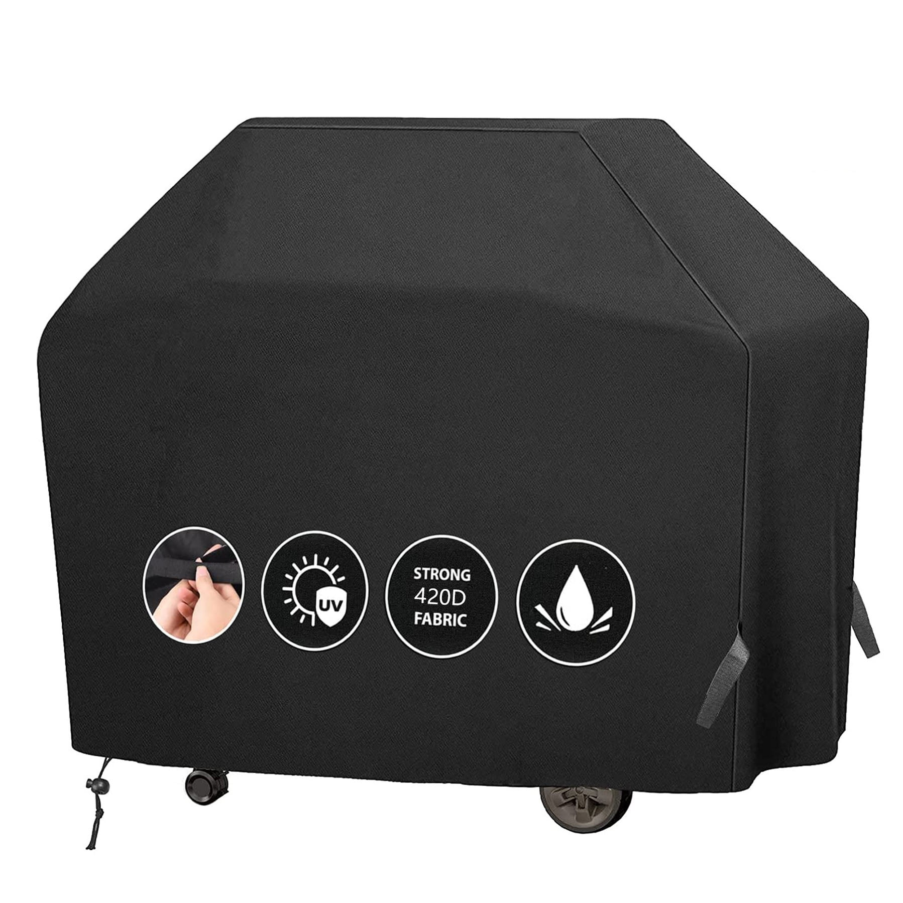 BBQ Grill Cover(57“L x 24”W x 46“H,420D)Waterproof,AntiUV Material with Velcro Straps