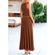 thumbnail image 2 of Conjunto de Falda Larga Marrón PRETTYGARDEN de 2 Piezas para Mujer - Talla L, 2 of 7