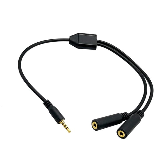 Ywmsfl Gold Plated TRRS 2.5mm Male to Double Female Y Splitter Audios Cable for Headphones